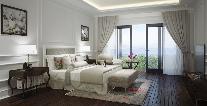 Thiết kế nội thất phòng ngủ biệt thự Vinpearl Resort & Villas